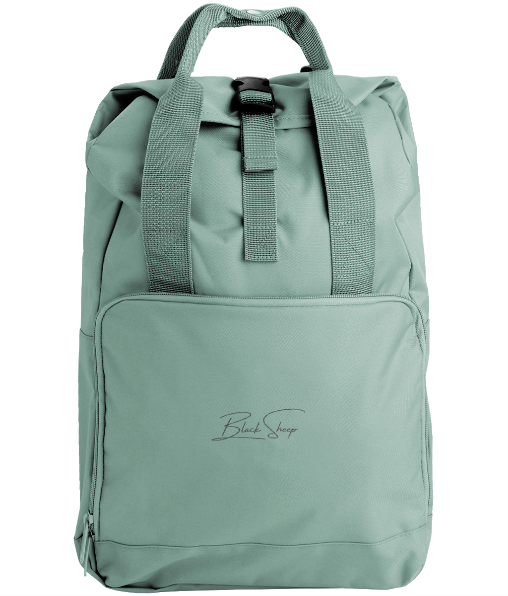 The BSC Signature Embroidered Twin Handle Roll-Top Backpack