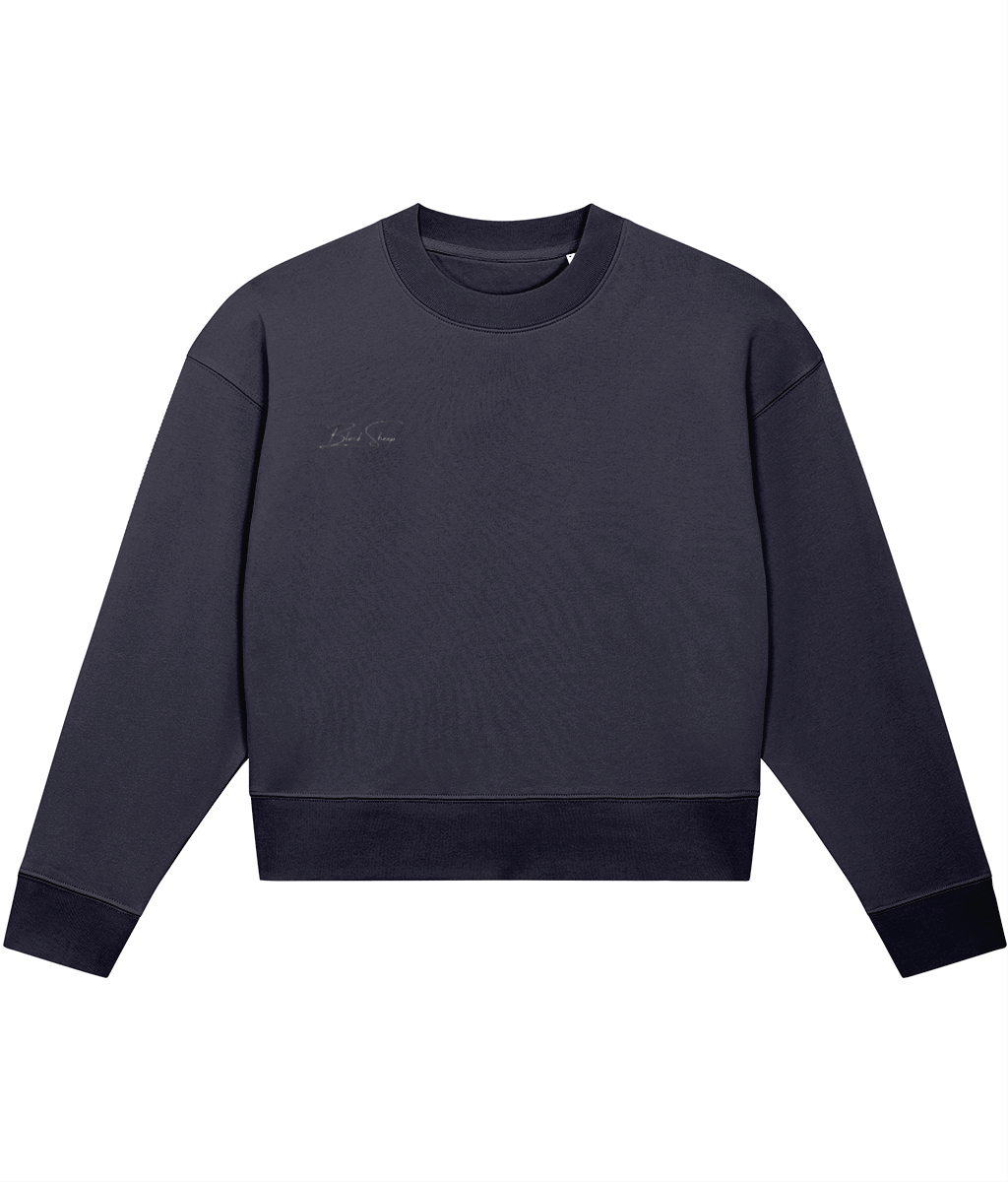 The BSC Embroidered Signature cropped sweatshirt