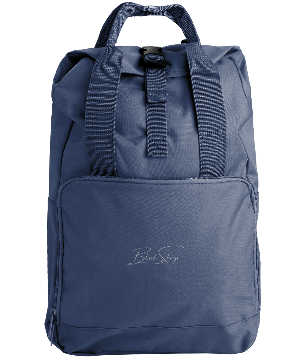 The BSC Signature Embroidered Twin Handle Roll-Top Backpack