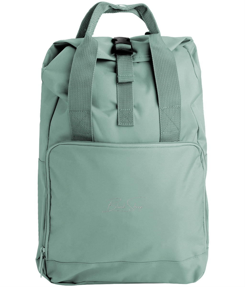 The BSC Signature Embroidered Twin Handle Roll-Top Backpack