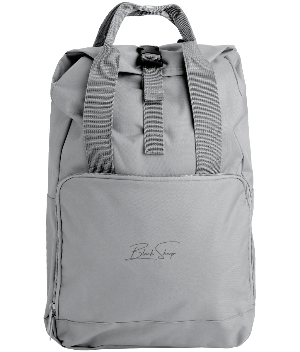 The BSC Signature Embroidered Twin Handle Roll-Top Backpack