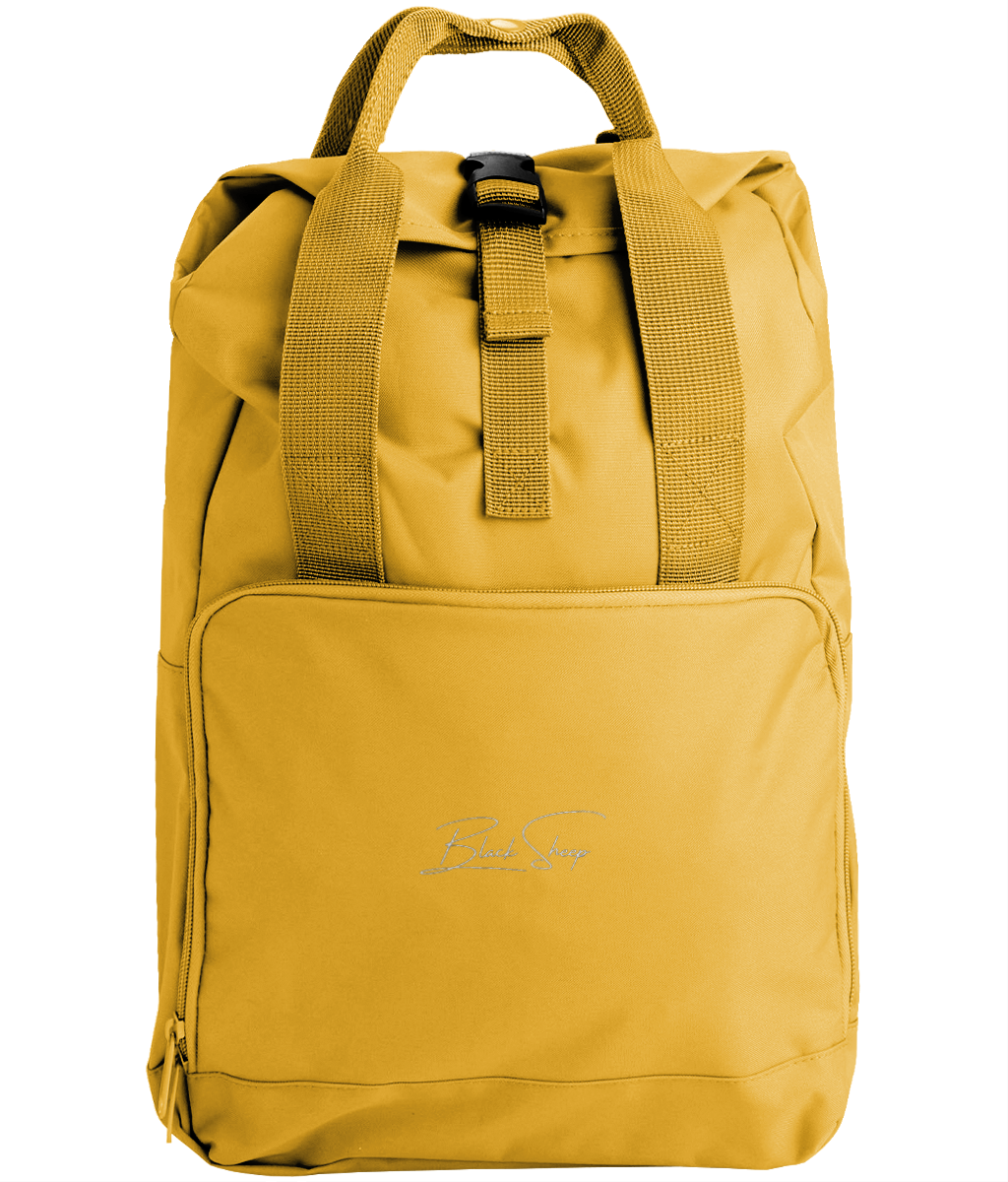 The BSC Signature Embroidered Twin Handle Roll-Top Backpack