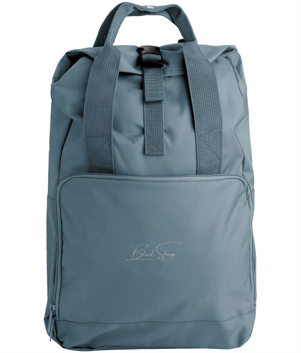 The BSC Signature Embroidered Twin Handle Roll-Top Backpack
