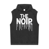 The BSC Noir Snow Washed Sleeveless Hoodie