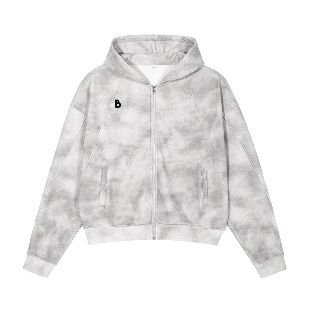 The Signature Dirty Washed Zip-Up Fleece Hoodie