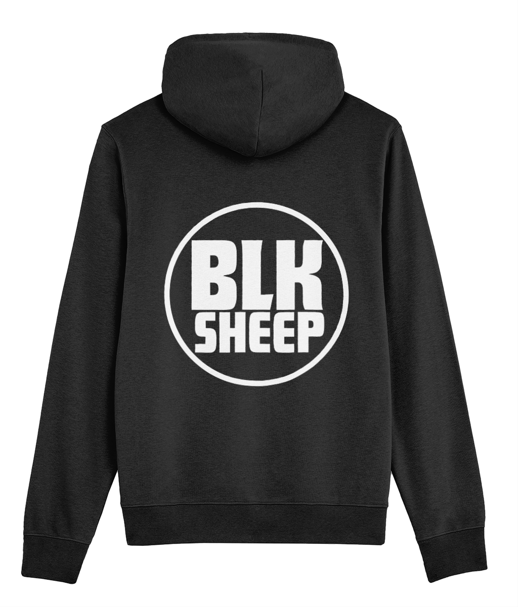 The BLK SHEEP White Logo Hoodie