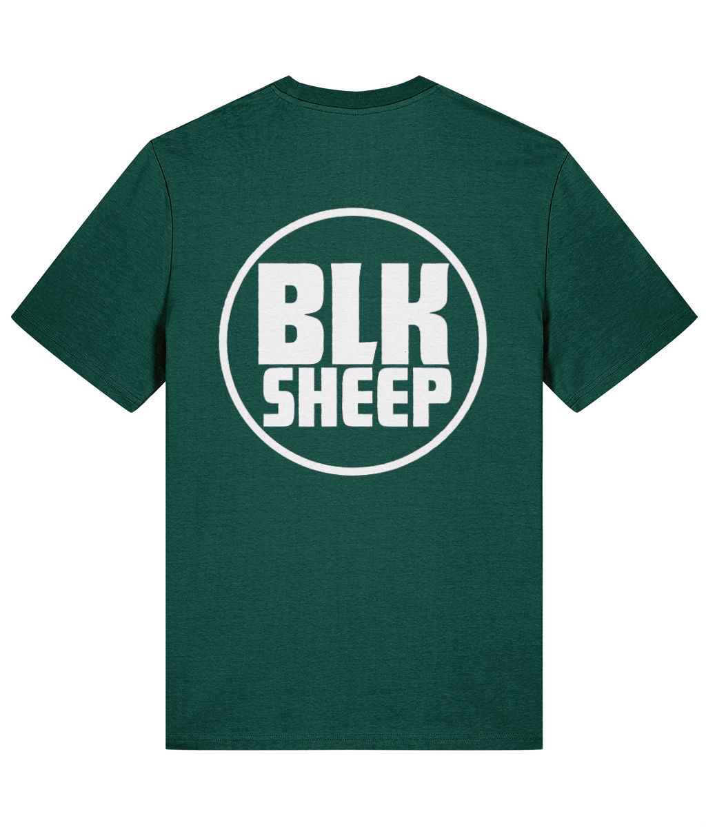 The BSC BLK Sheep Back Print White LOGO Tee