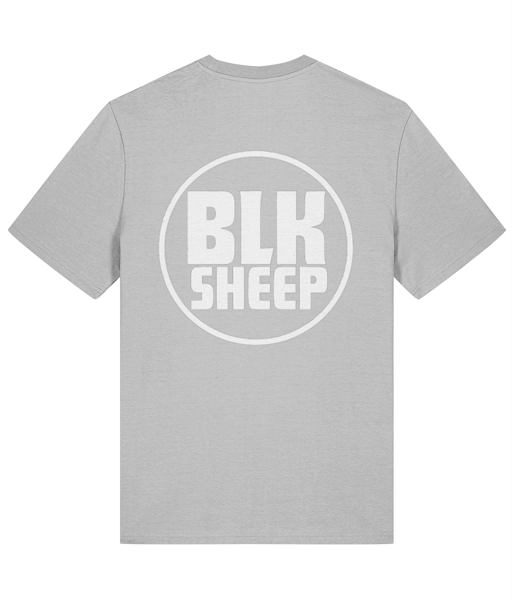 The BSC BLK Sheep Back Print White LOGO Tee