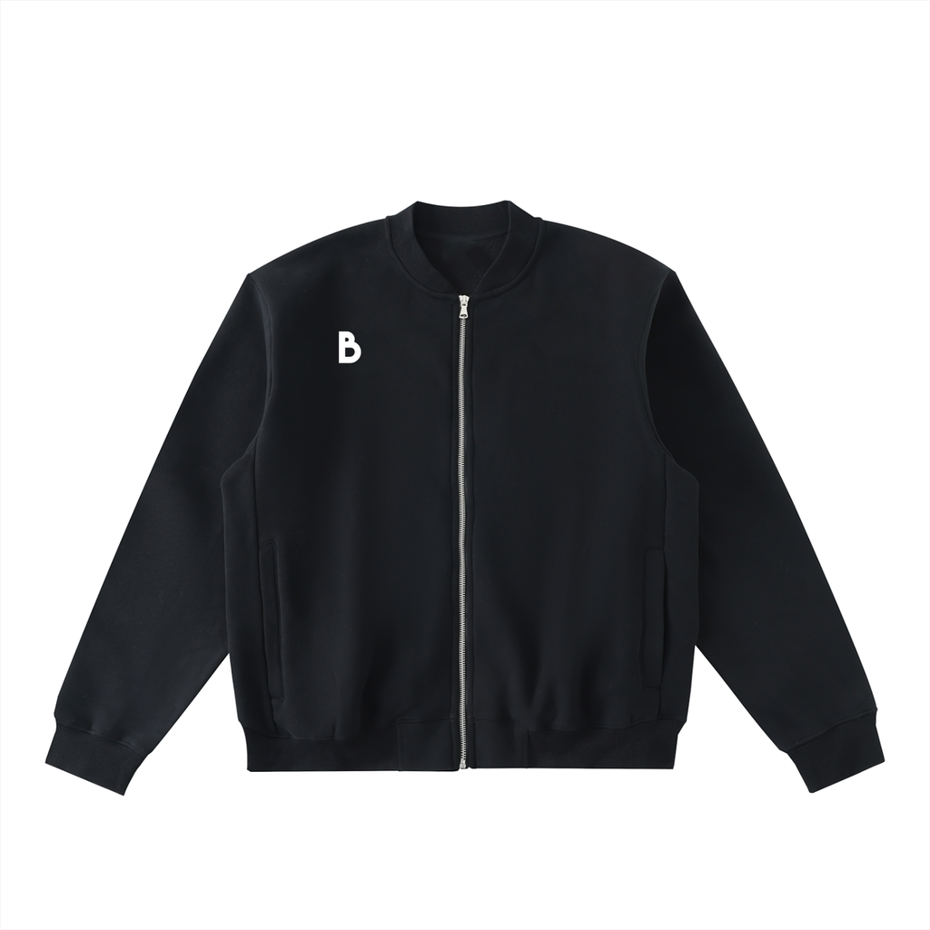 The Signature Zip-Up Fleeced Varsity Jacket