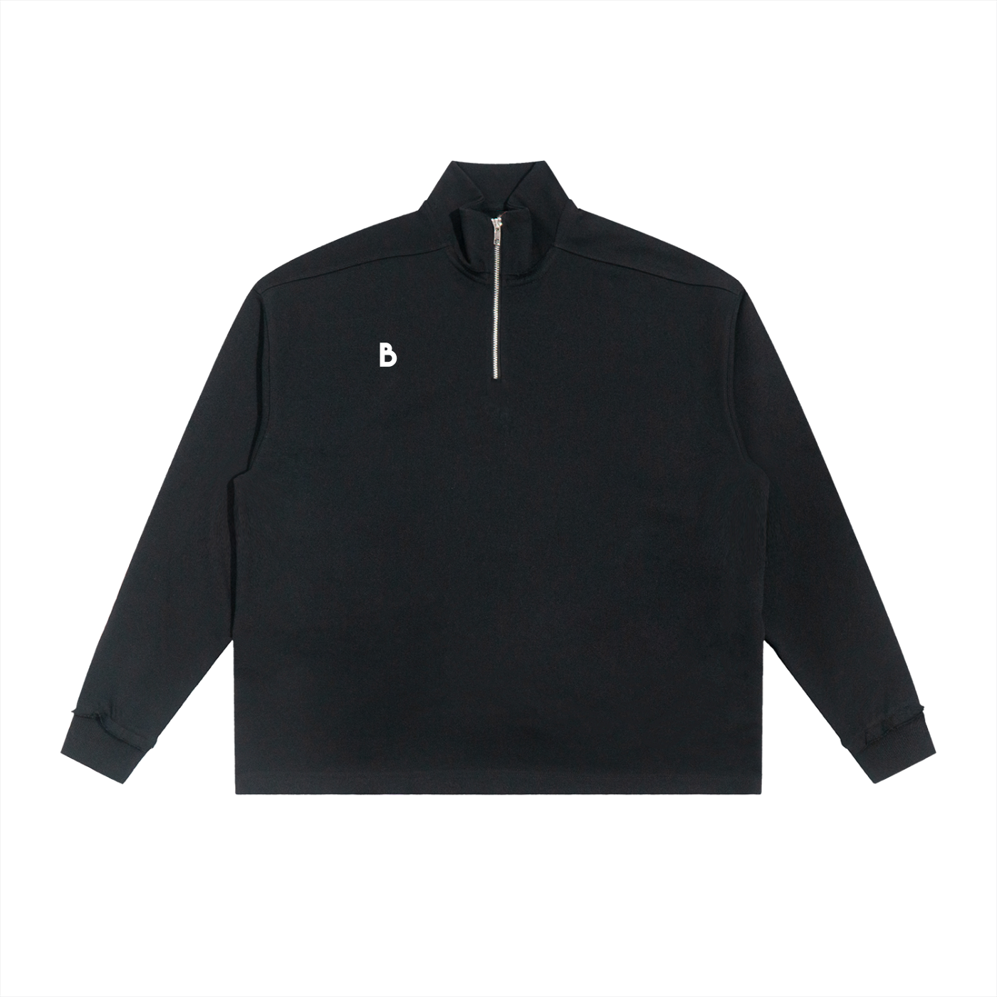 The Essential Half-Zip Rolled Edge Fleece Sweatshirt