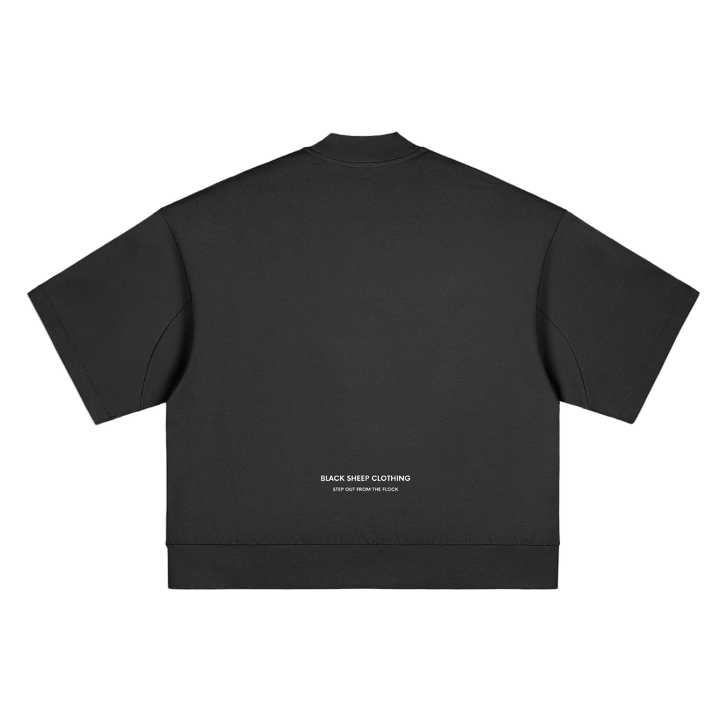 The Signature Heavyweight Oversized Mock Neck T-shirt