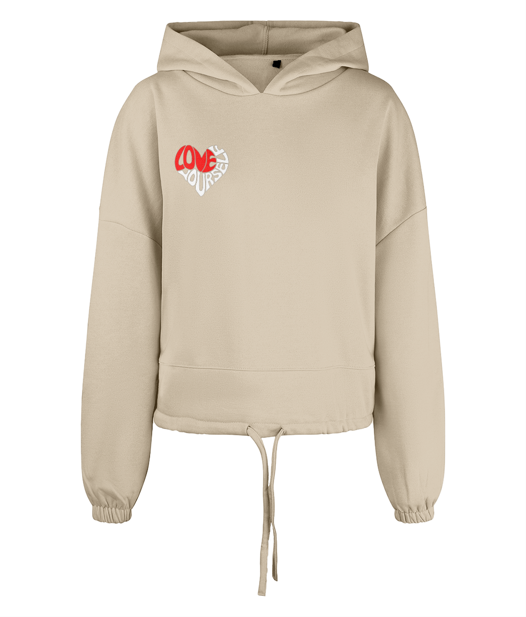 Women's Cropped Oversized Adore Hoodie