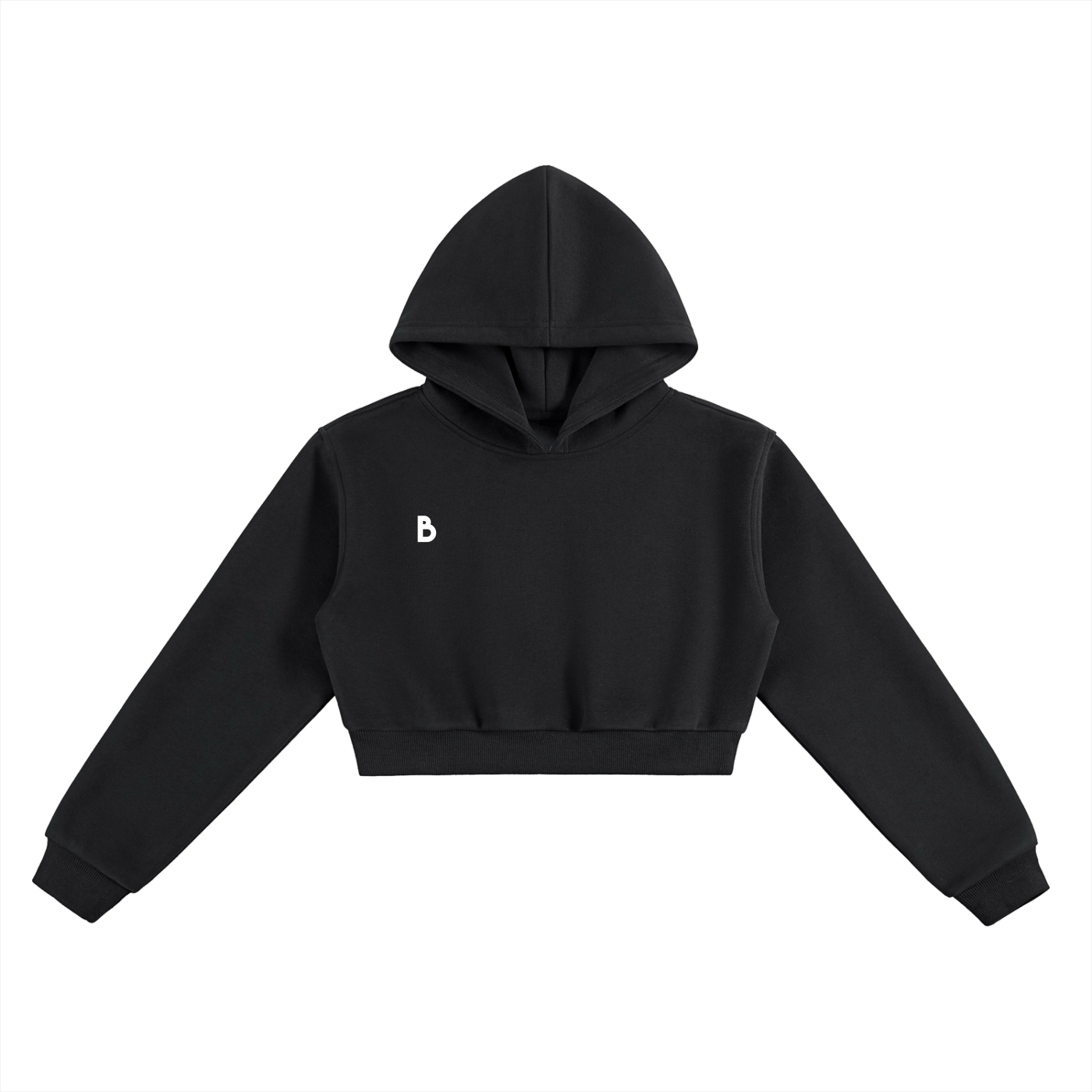 The Women's Signature  Cropped Hoodie in Black