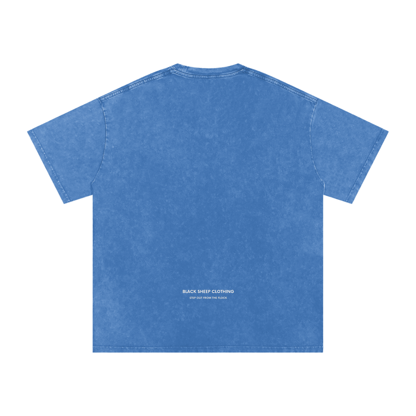 The Smiley Snow Washed Oversized Cotton T-Shirt in Light Blue