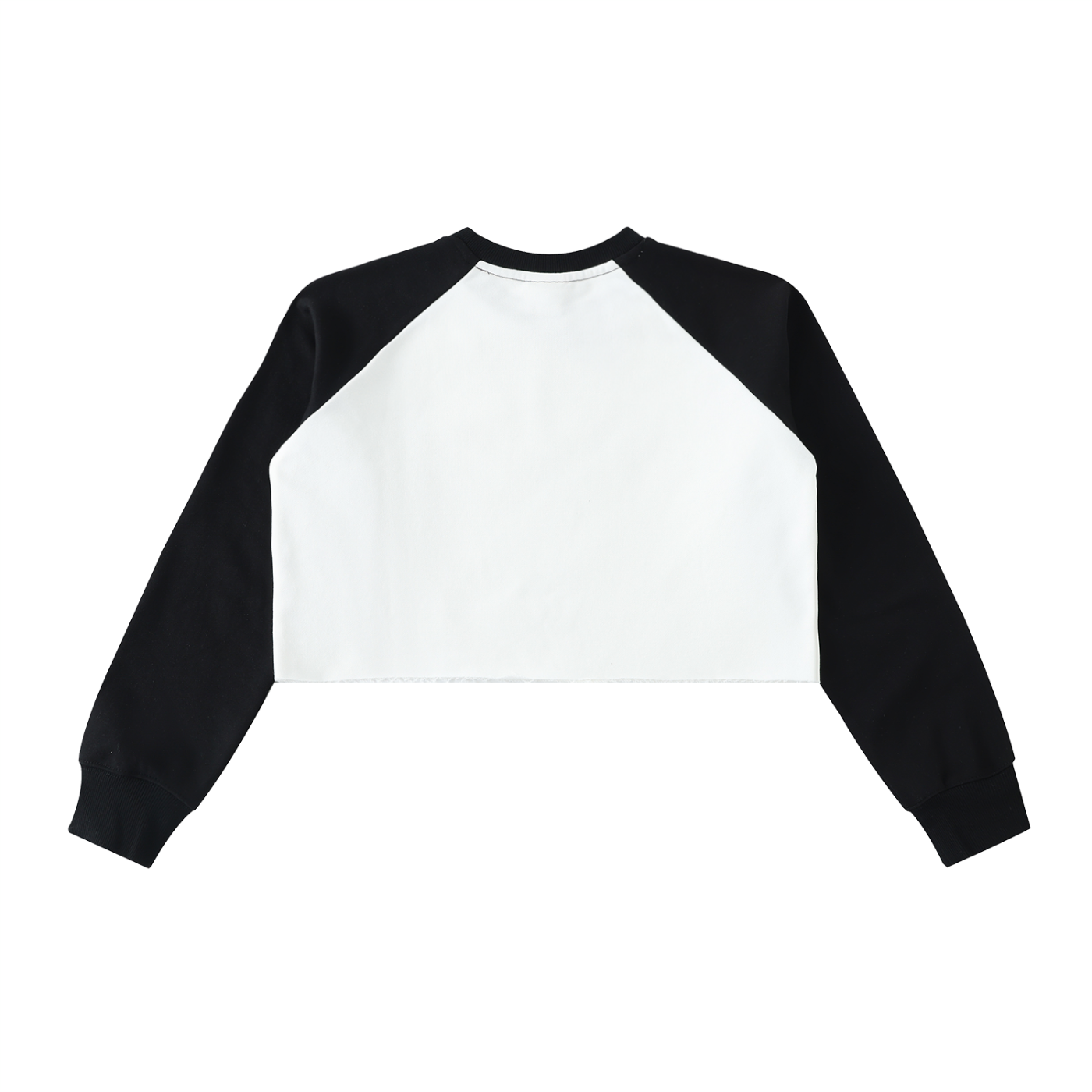 The BSC Raw-Hem Colour-Block Raglan Crop Sweatshirt
