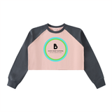 The BSC Raw-Hem Colour-Block Raglan Crop Sweatshirt