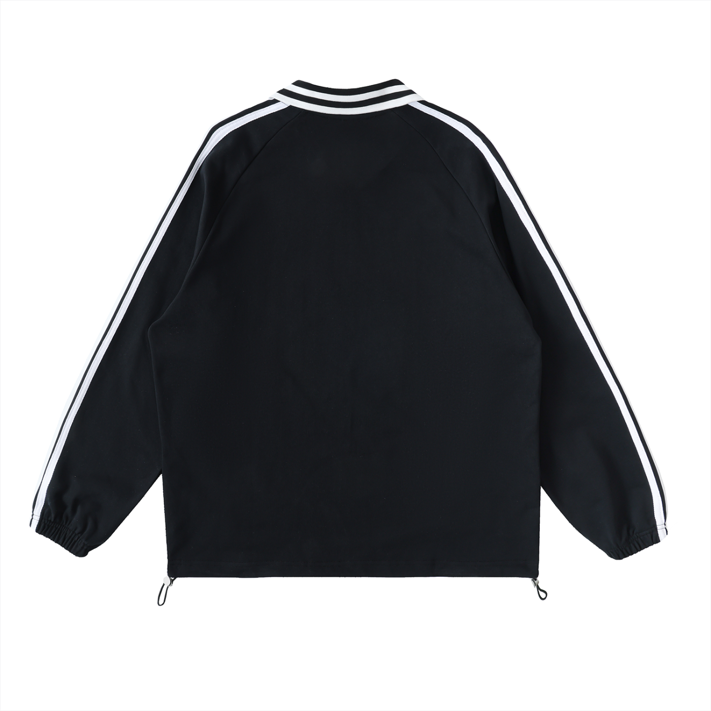 The Signature Contrast Striped Lapel Collar Sweatshirt