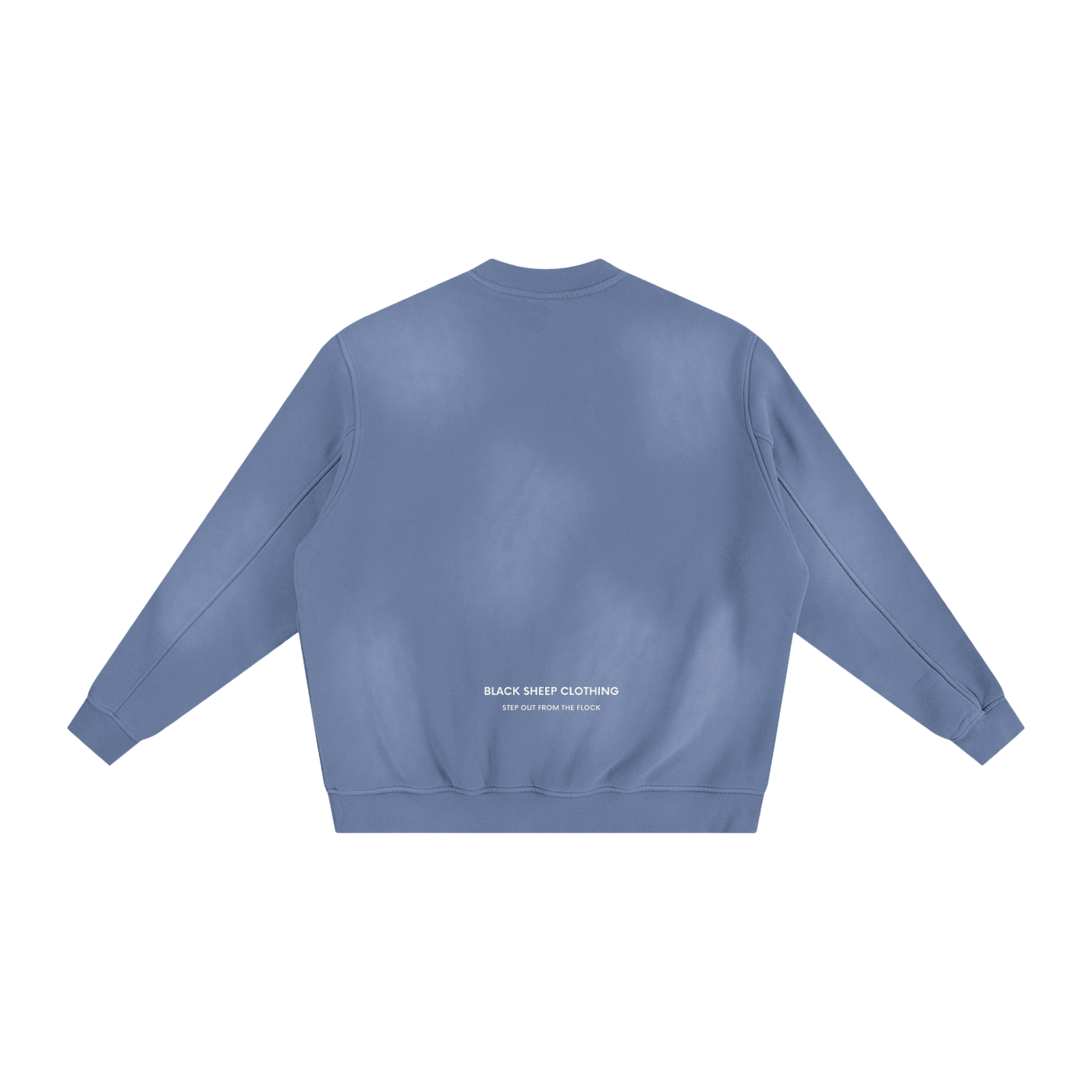 The Signature Sun fade Fleeced Sweatshirt in Denim Blue