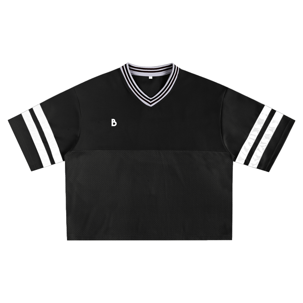 The Signature Taped Mesh Boxy T-Shirt in Black