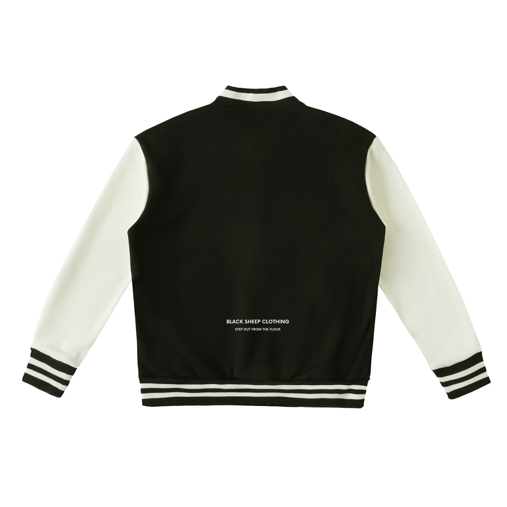The signature Two-Tone Fleeced Varsity Jacket