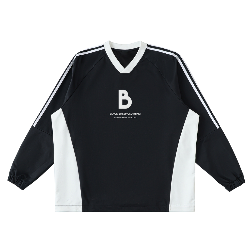 The Signature Colour-Block V-Neck Long-Sleeve T-Shirt