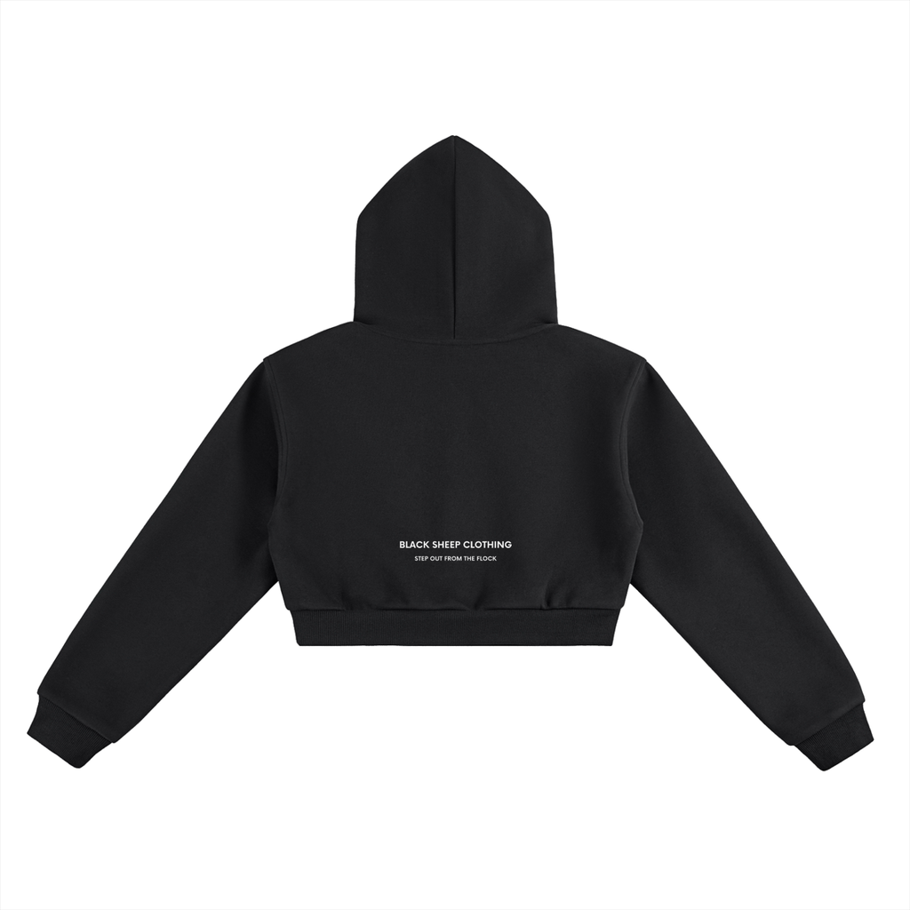 The Women's Signature  Cropped Hoodie in Black