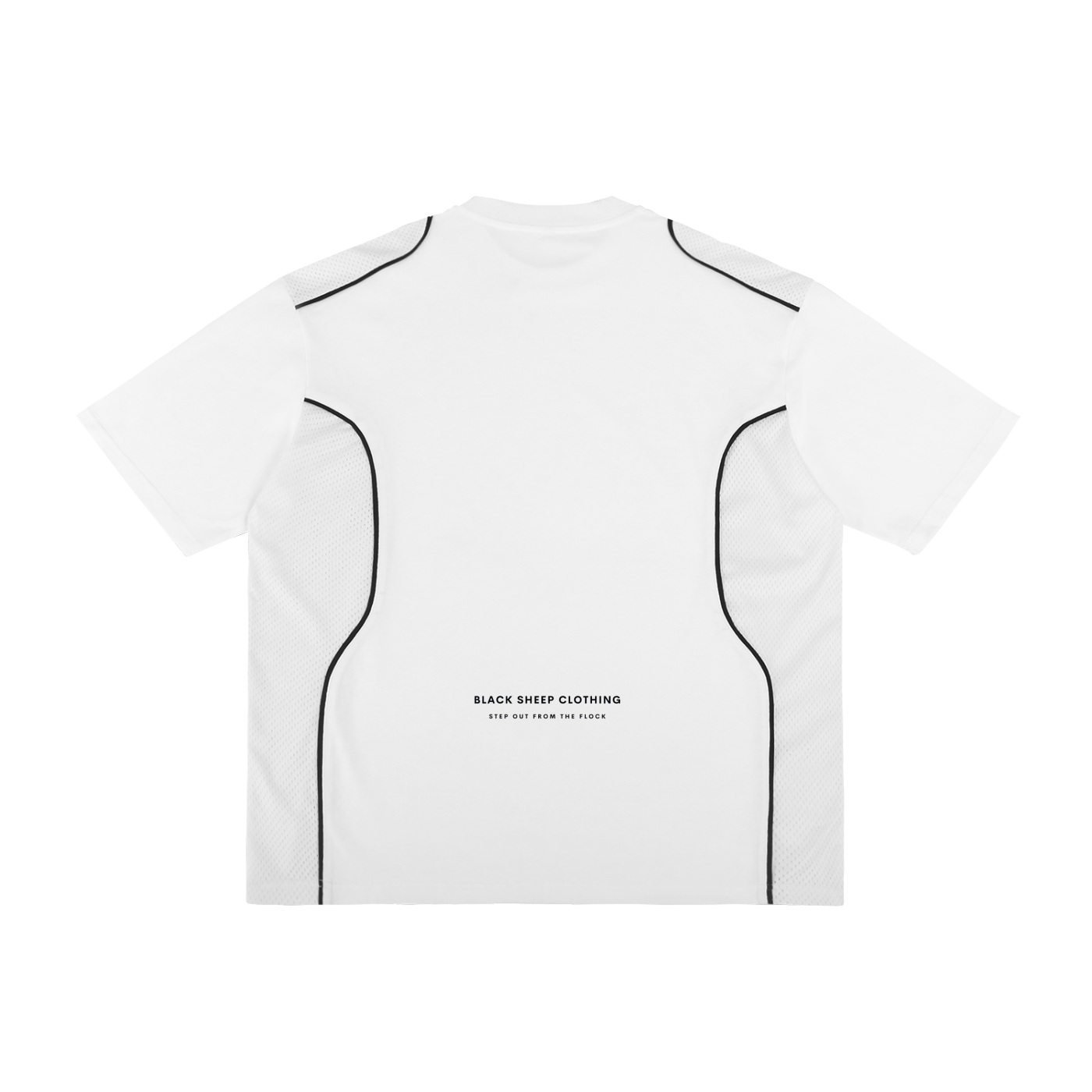 The Signature Contrast Piped Panel T-Shirt in White