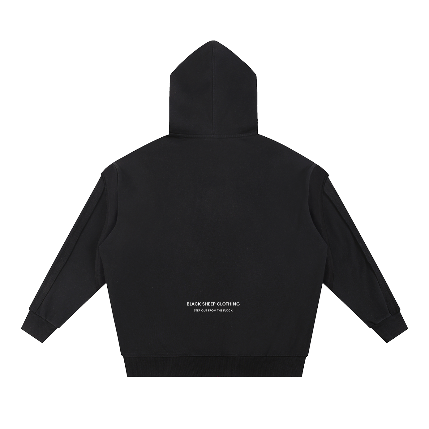 The Essential Contrast Tape Raw Edge Double Layered Hoodie