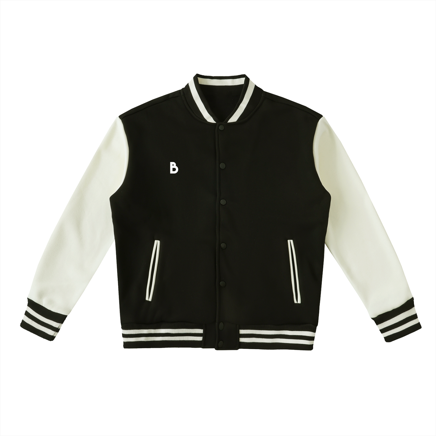 The signature Two-Tone Fleeced Varsity Jacket