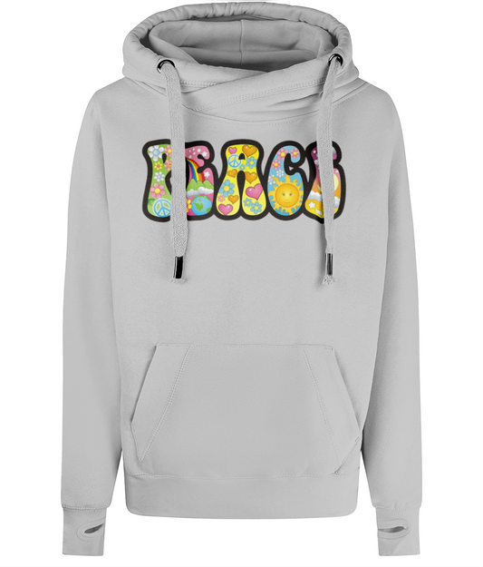 The BSC PEACE Cross Neck Hoodie