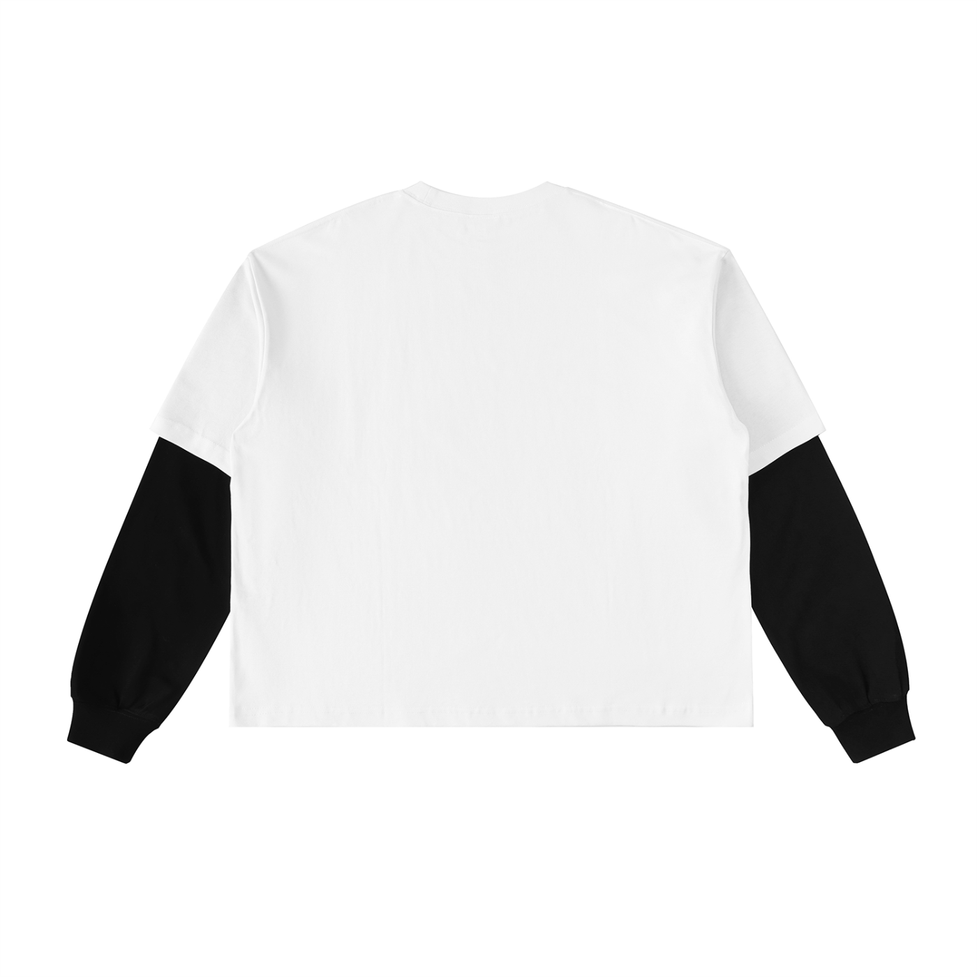 The Signature Layered Contrast Sleeve Cotton T-Shirt