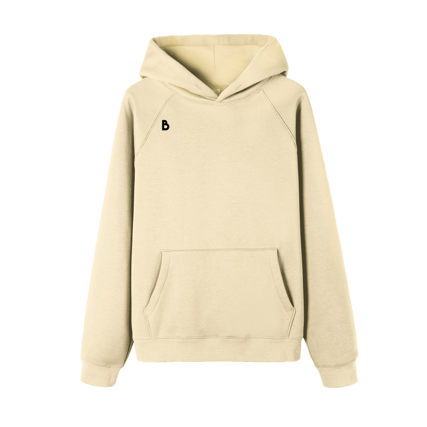The Signature Raglan Sleeve Fleece Hoodie in Apricot