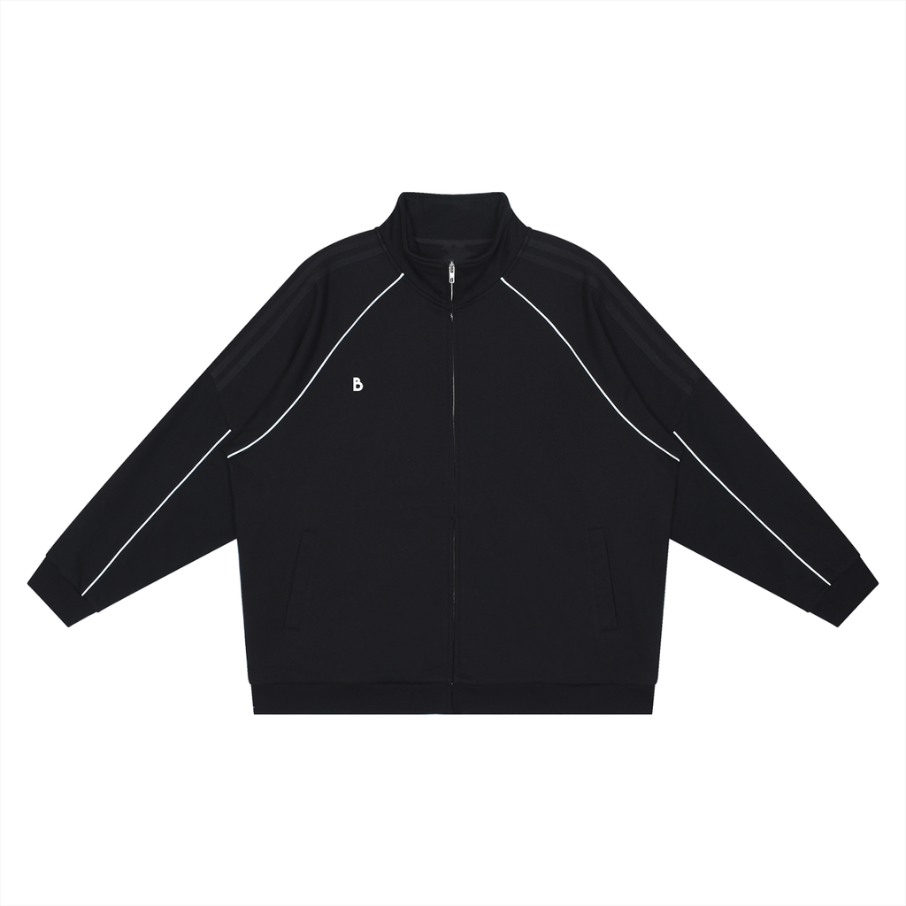 The Signature Reflection Striped Raglan Sleeve  Jacket