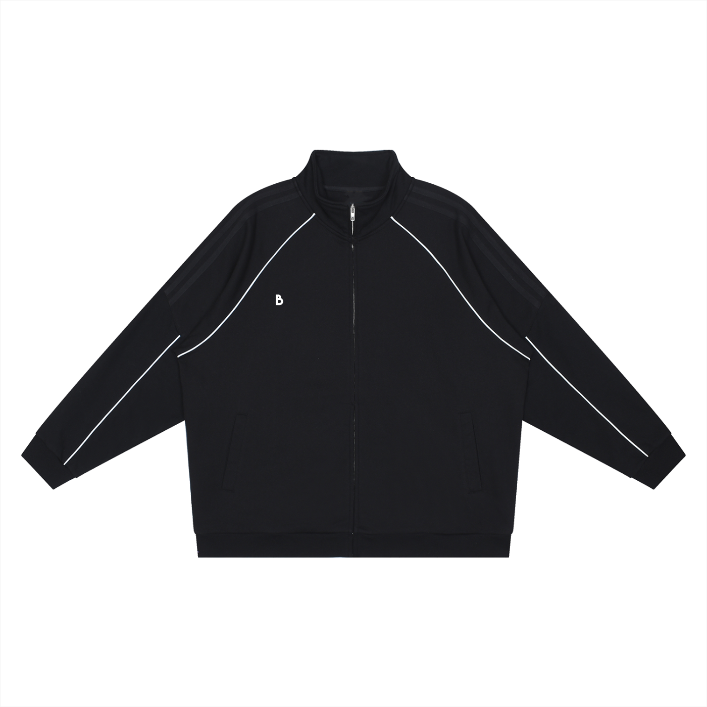 The Signature Reflection Striped Raglan Sleeve  Jacket