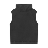 The BSC Noir Snow Washed Sleeveless Hoodie