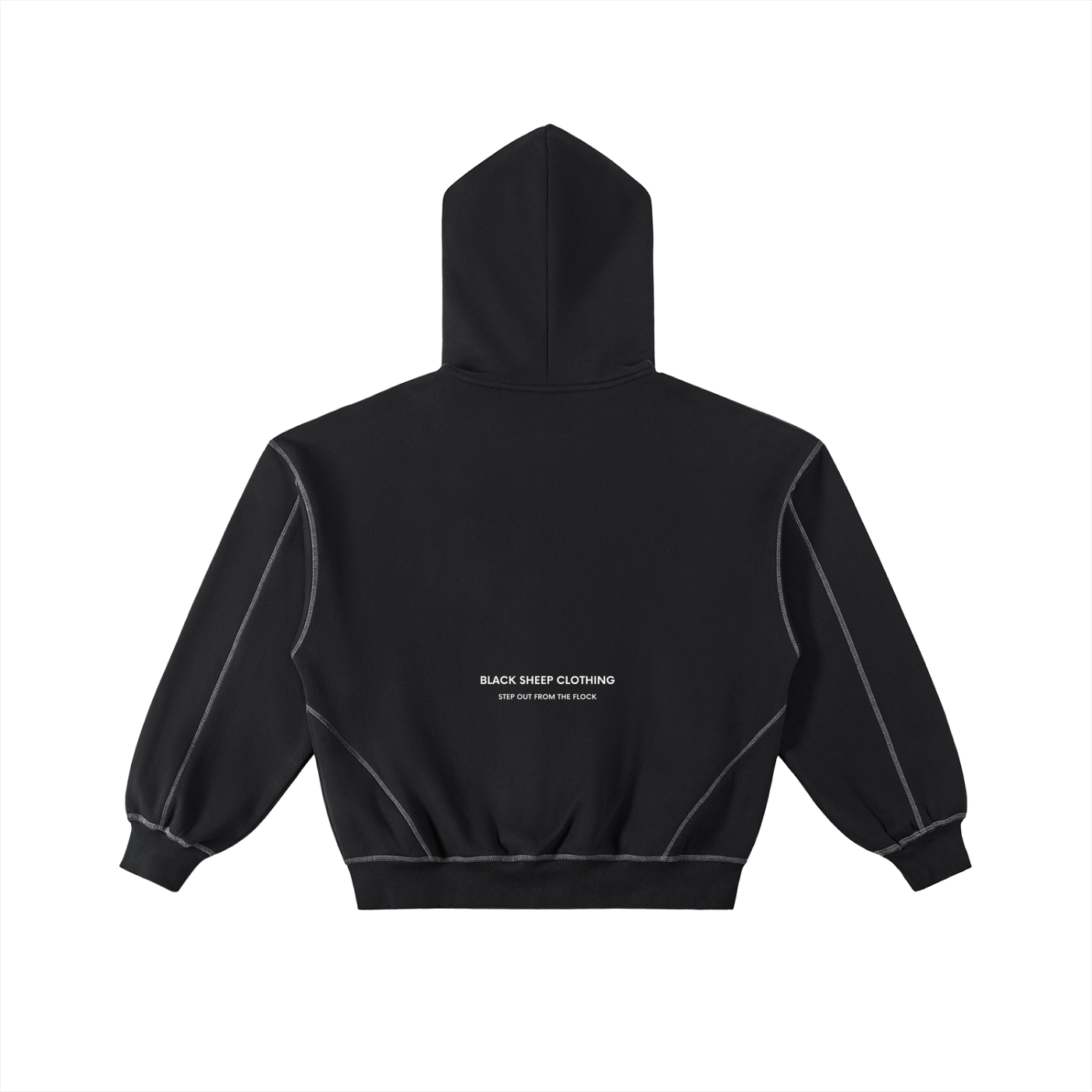 The Essential Contrast-Stitched Boxy Fleece Hoodie