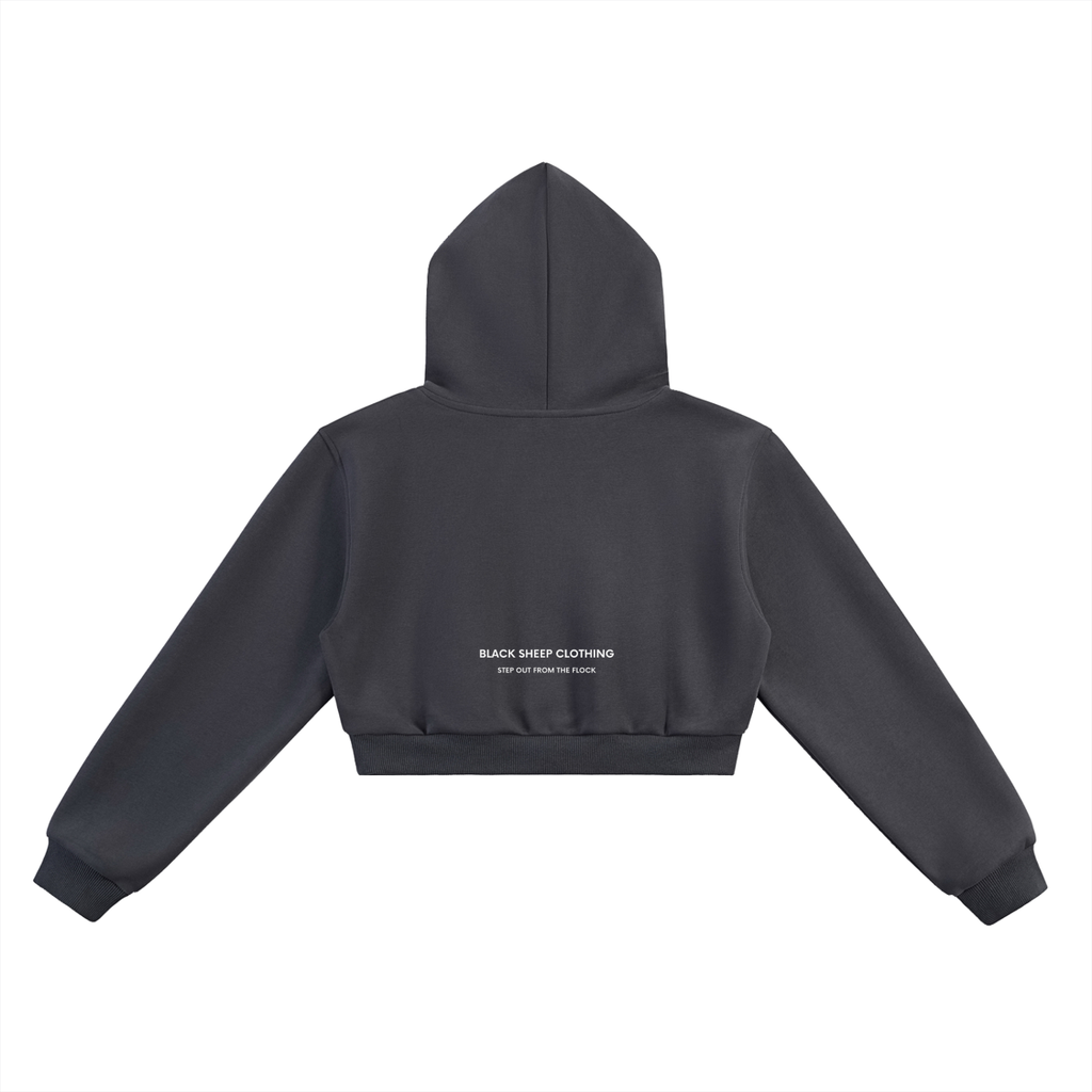 The Women's Signature Cropped Hoodie in Grey
