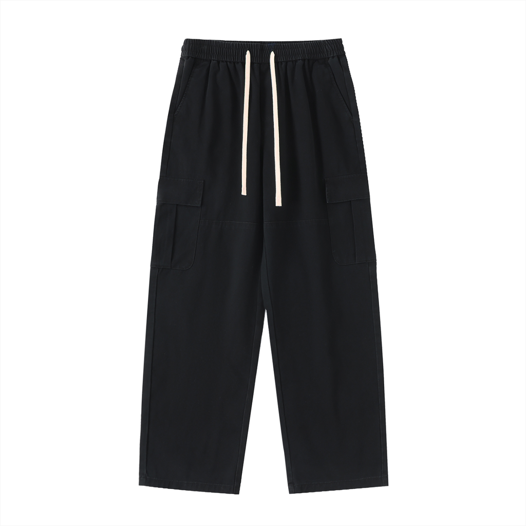 The Signature Drawstring Waist Straight-Leg Cargo Pants