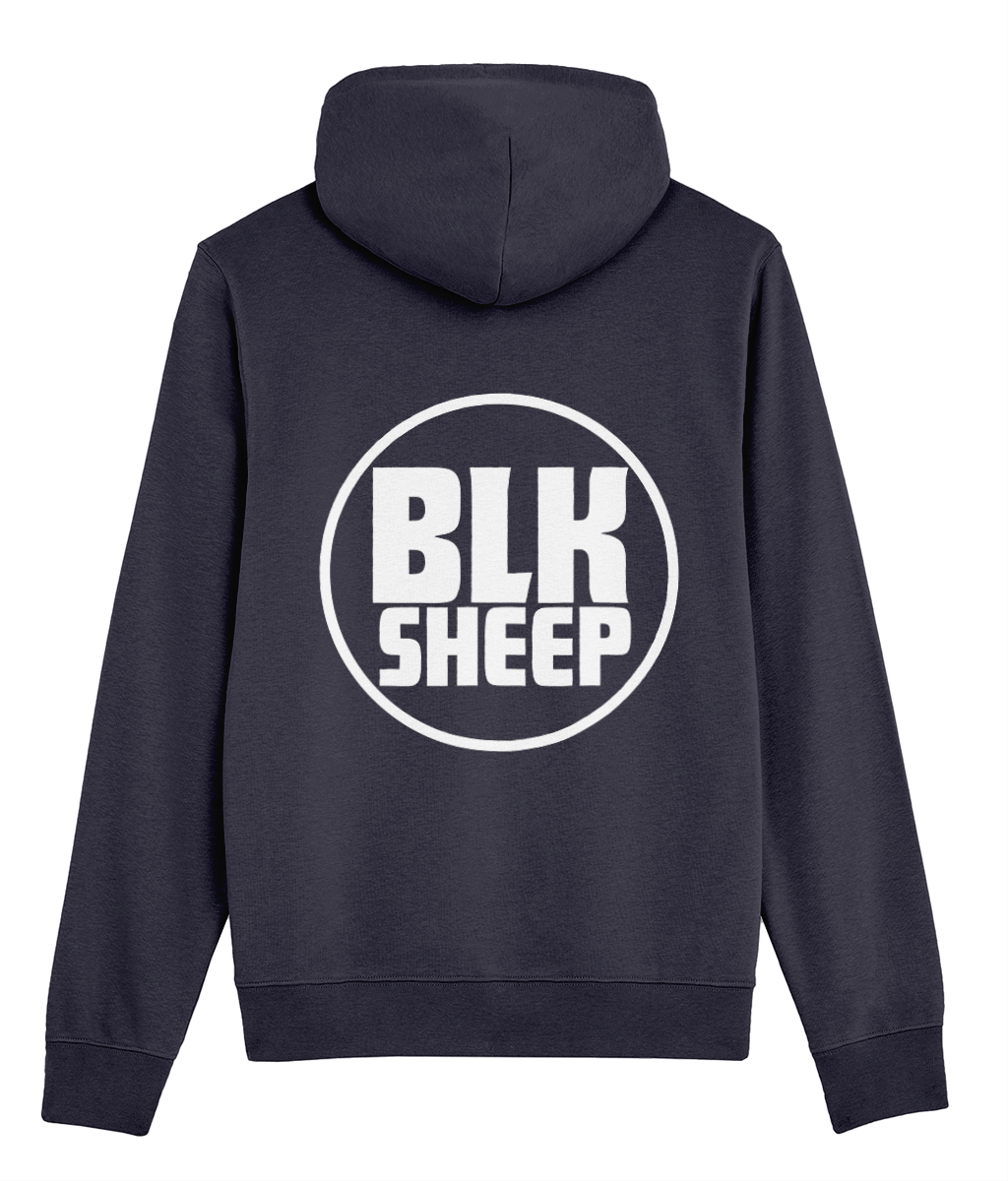 The BLK SHEEP White Logo Hoodie