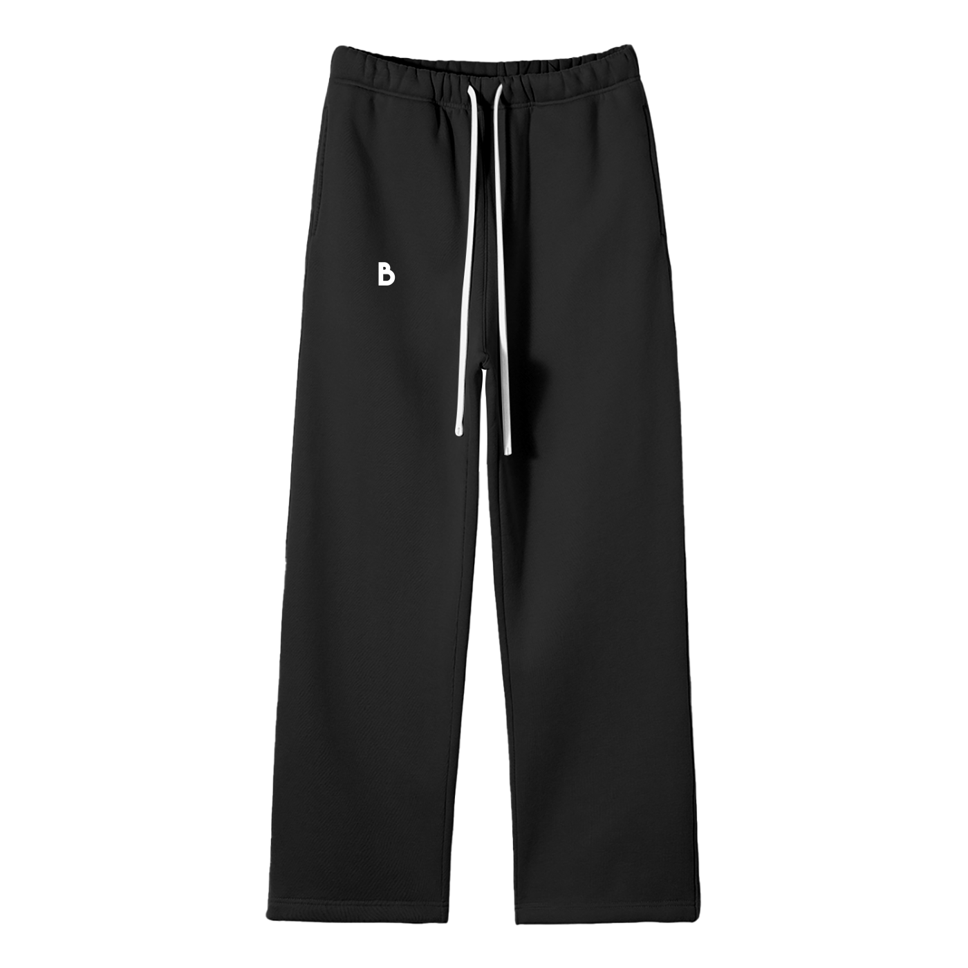 The Signature Fleece Straight Leg Pants in Black