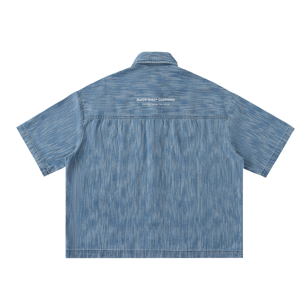 The Signature Distressed Wash Short-Sleeve Shirt