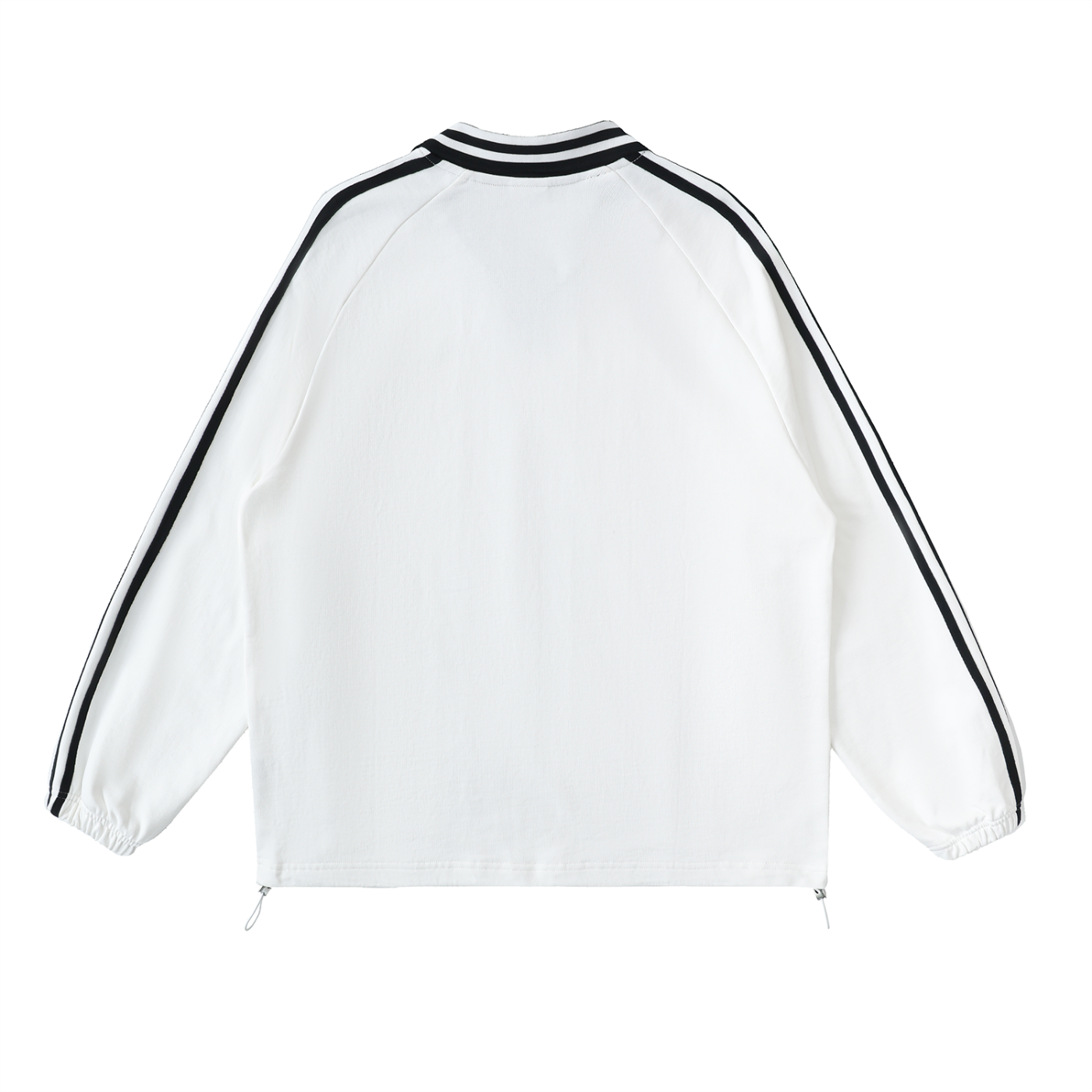 The Signature Contrast Striped Lapel Collar Sweatshirt