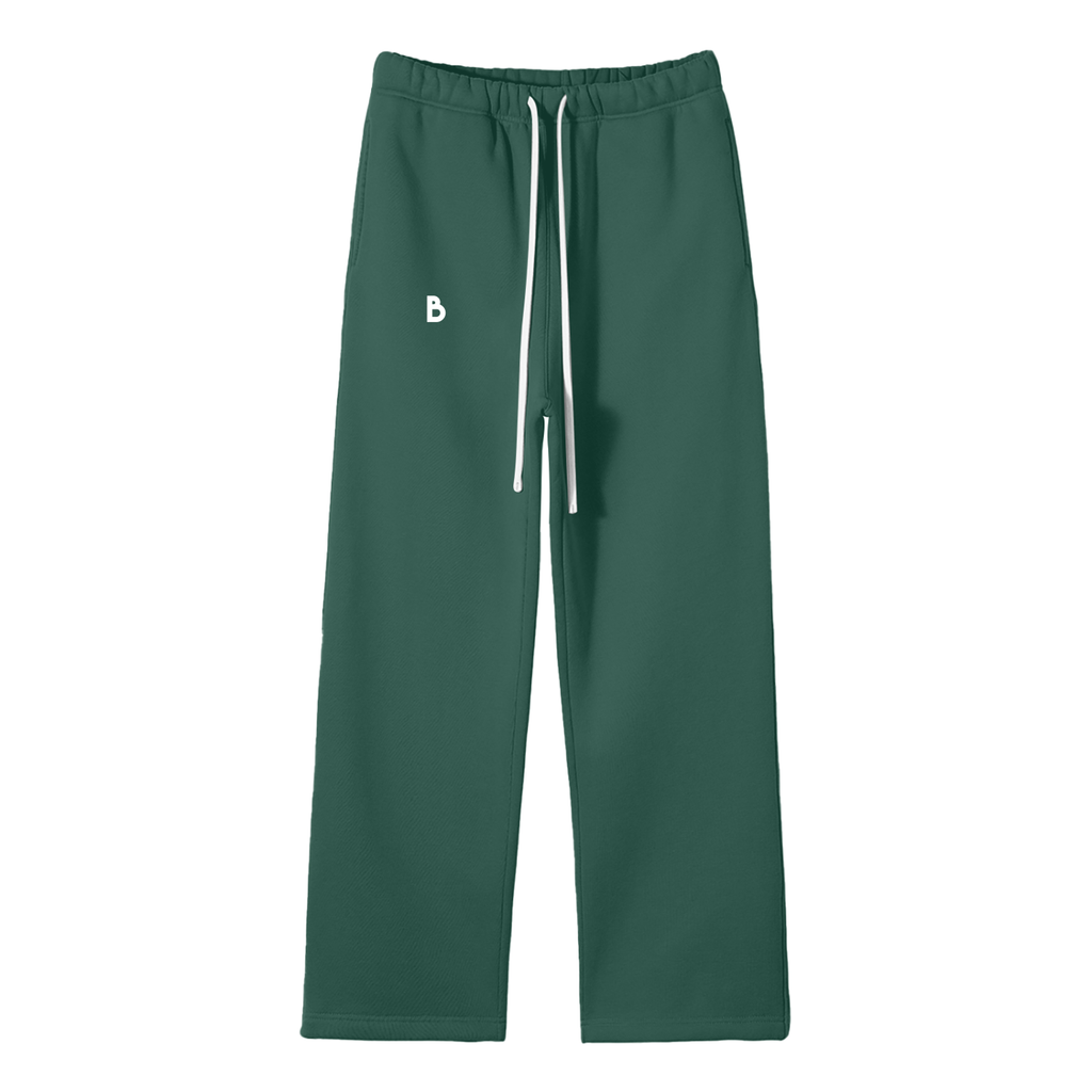 The Signature Fleece Straight Leg Pants in Eden Green