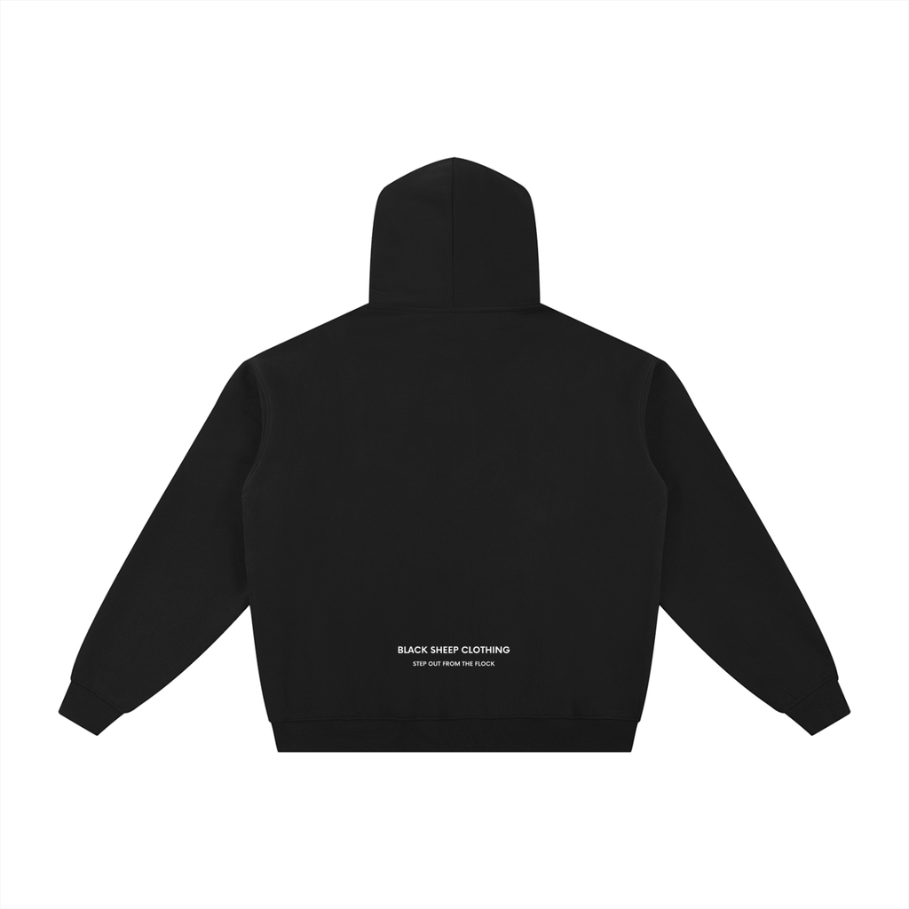 The Signature Fleece Zip-Through Hoodie in Black