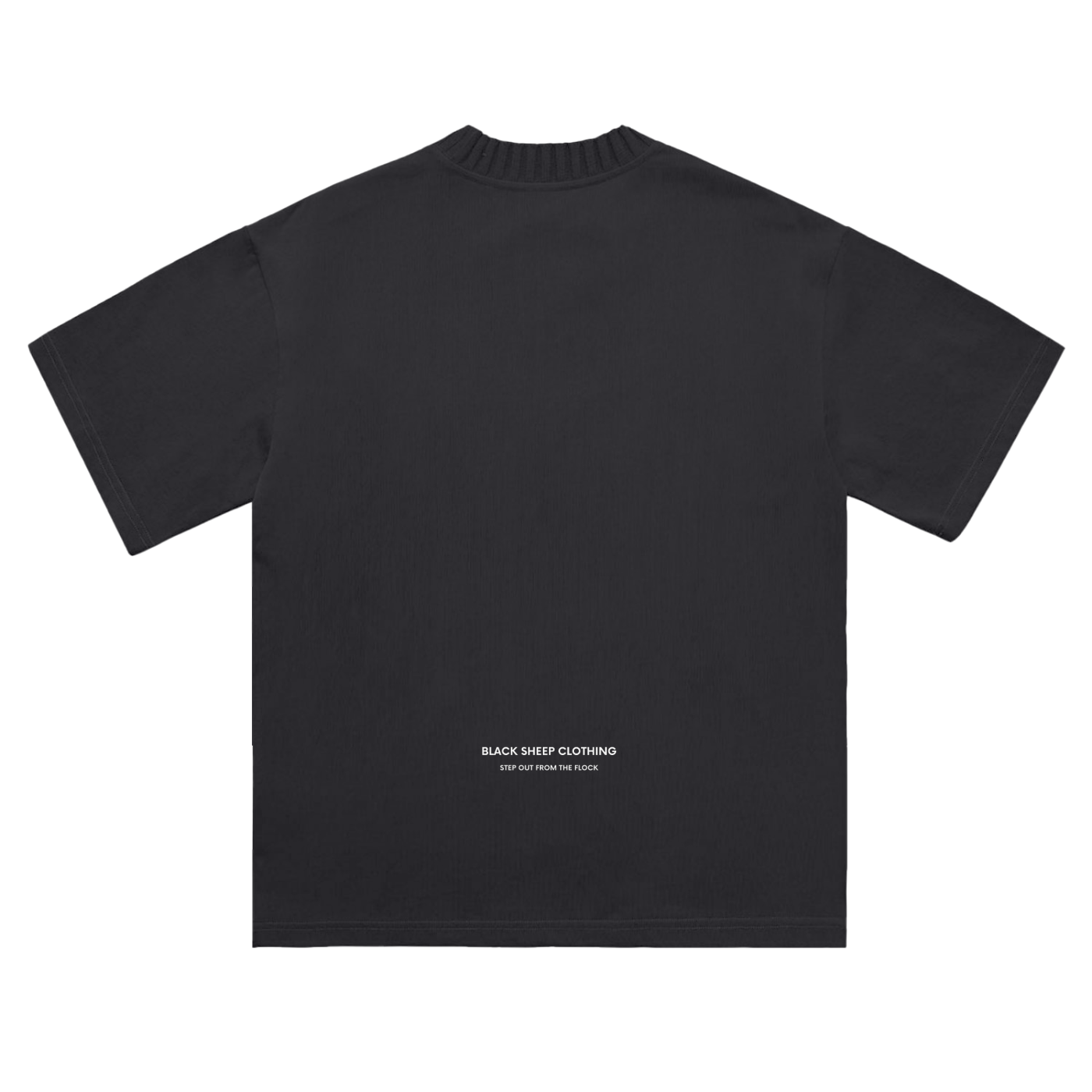 The Signature Heavyweight Knitted Round Neck T-Shirt in Black