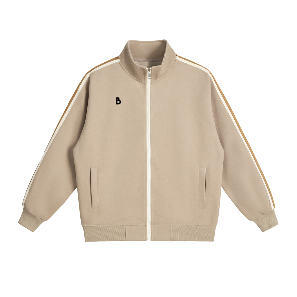 The Essential Contrast Side-Stripe Stand Collar Jacket