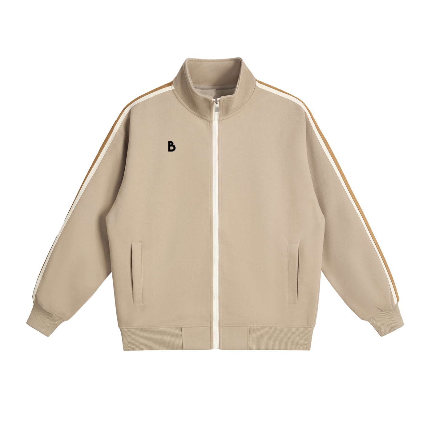 The Essential Contrast Side-Stripe Stand Collar Jacket