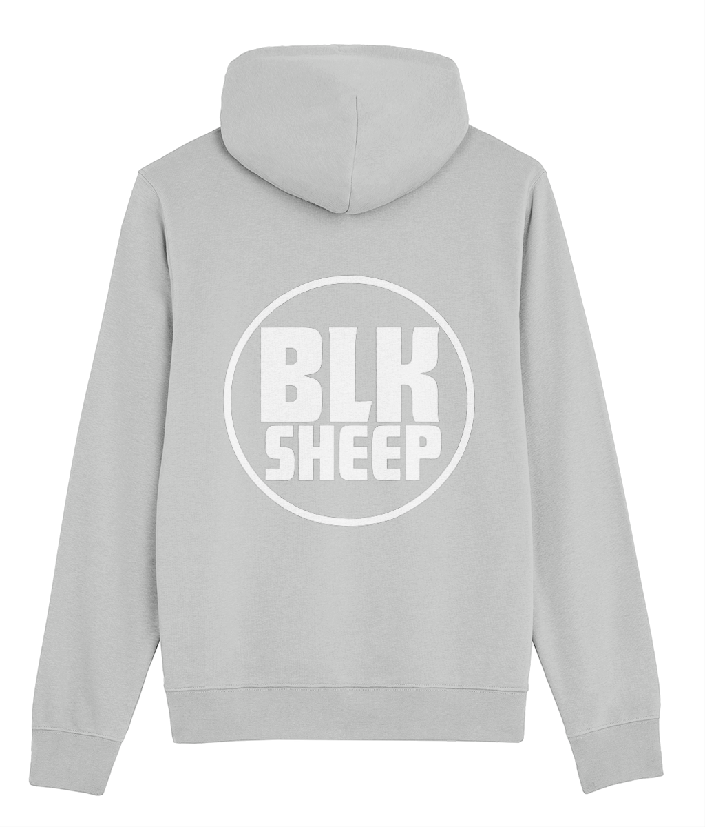 The BLK SHEEP White Logo Hoodie