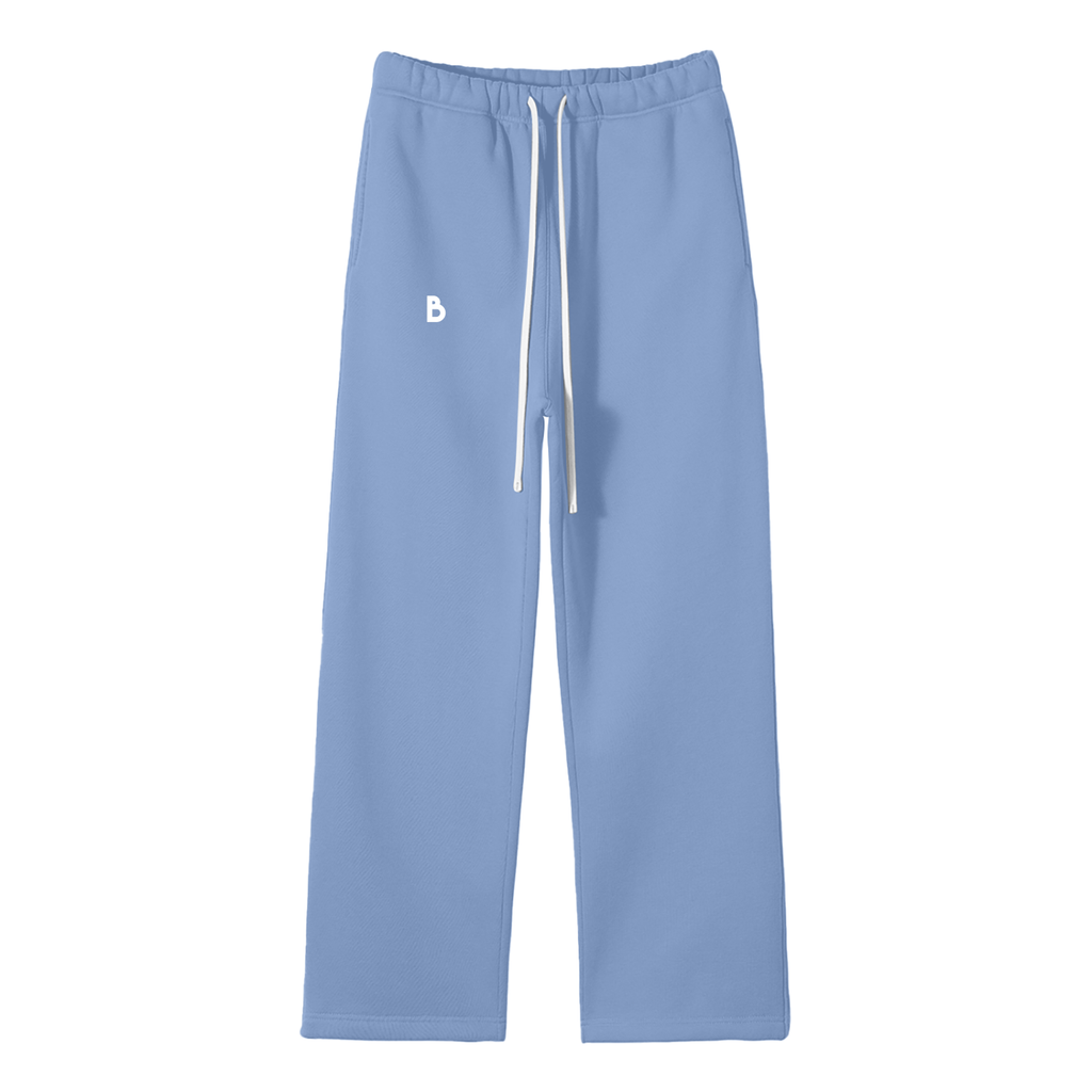 The Signature Fleece Straight Leg Pants in Baby Blue