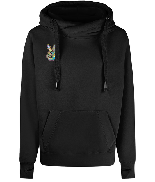 The BSC PEACE Cross Neck Hoodie